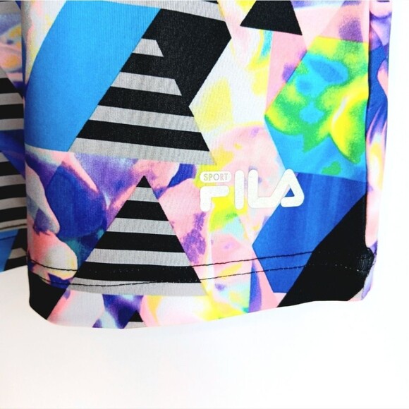 FILA Black Multicolor Women's Medium Racerback Tank Top Activewear Gym Workouts - Picture 10 of 10